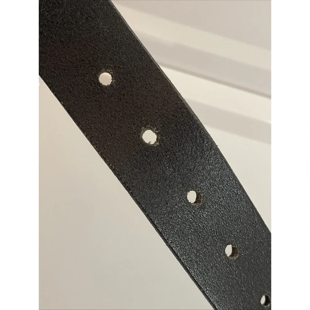 Harley Davidson Black Leather Belt Sz L 36/38 Made In USA 98465 98VM Light‎ Wear